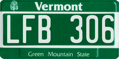 VT license plate LFB306