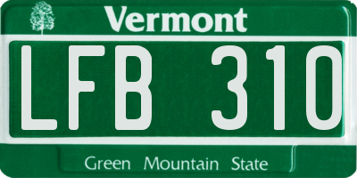 VT license plate LFB310
