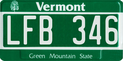 VT license plate LFB346