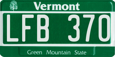 VT license plate LFB370