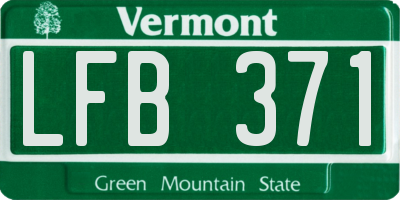 VT license plate LFB371