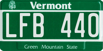 VT license plate LFB440