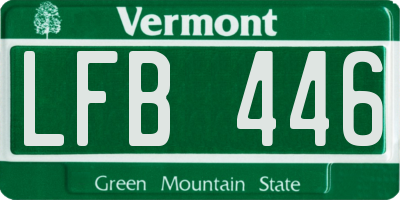 VT license plate LFB446