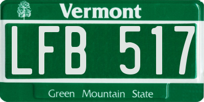 VT license plate LFB517