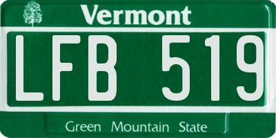 VT license plate LFB519