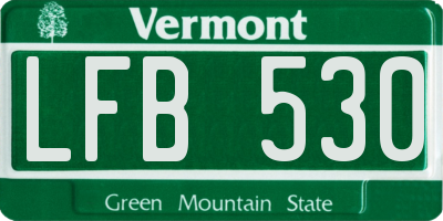 VT license plate LFB530