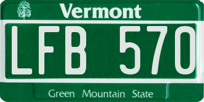 VT license plate LFB570