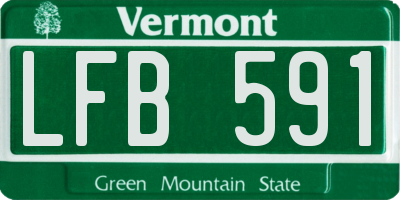VT license plate LFB591