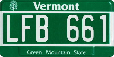 VT license plate LFB661