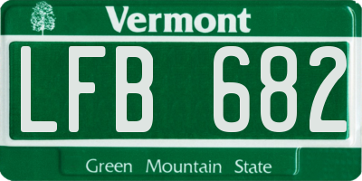 VT license plate LFB682