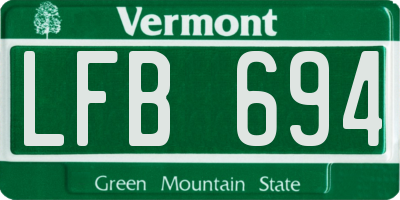 VT license plate LFB694