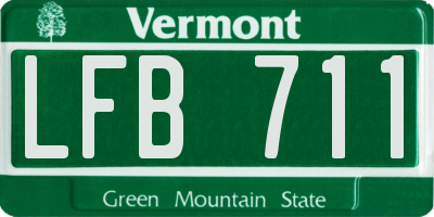 VT license plate LFB711
