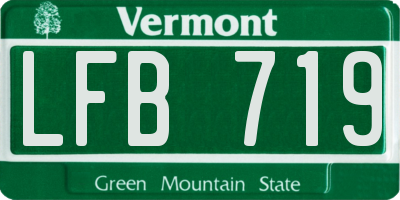 VT license plate LFB719
