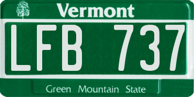 VT license plate LFB737