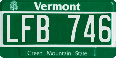 VT license plate LFB746