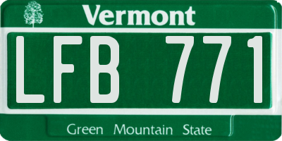 VT license plate LFB771