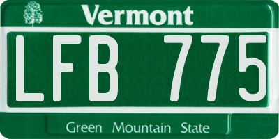 VT license plate LFB775
