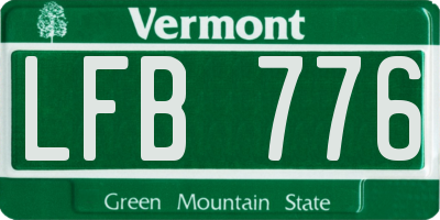 VT license plate LFB776