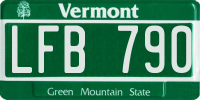 VT license plate LFB790