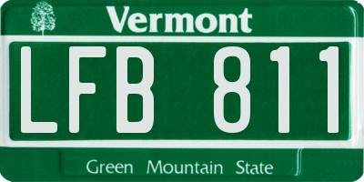 VT license plate LFB811