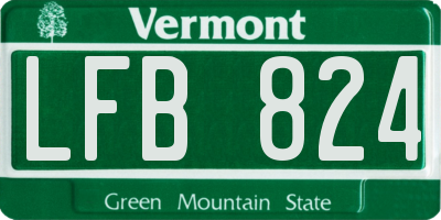 VT license plate LFB824