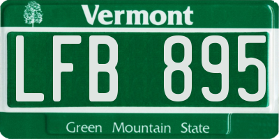 VT license plate LFB895