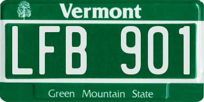 VT license plate LFB901