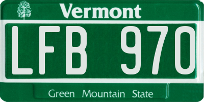 VT license plate LFB970