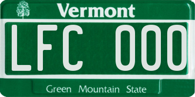 VT license plate LFC000