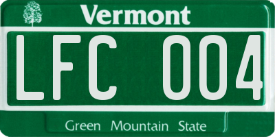 VT license plate LFC004