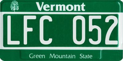 VT license plate LFC052