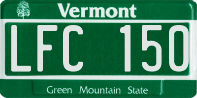VT license plate LFC150