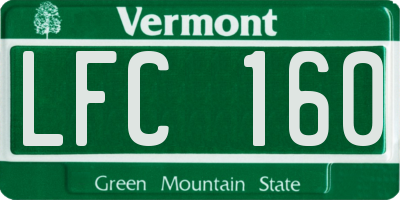 VT license plate LFC160