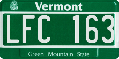 VT license plate LFC163