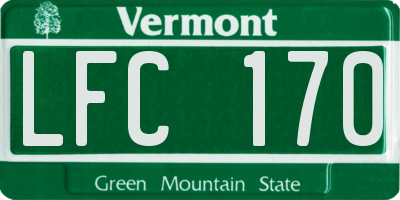 VT license plate LFC170
