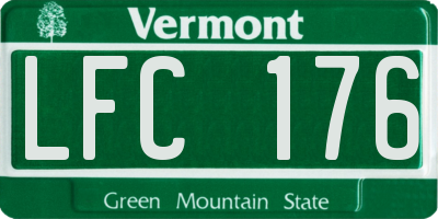 VT license plate LFC176