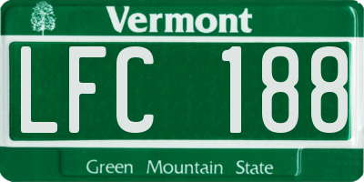 VT license plate LFC188