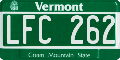 VT license plate LFC262