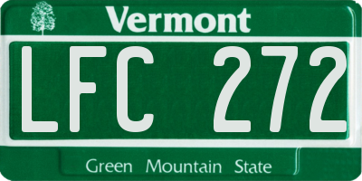 VT license plate LFC272