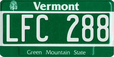 VT license plate LFC288