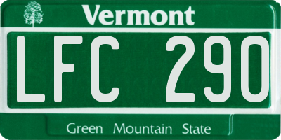 VT license plate LFC290