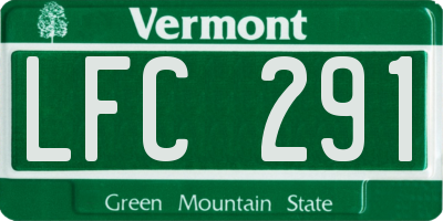 VT license plate LFC291