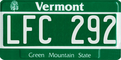 VT license plate LFC292