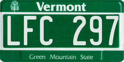 VT license plate LFC297