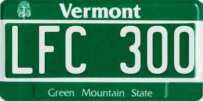 VT license plate LFC300