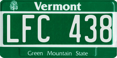 VT license plate LFC438