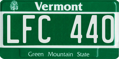 VT license plate LFC440
