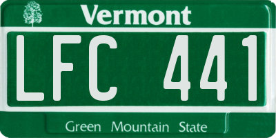 VT license plate LFC441
