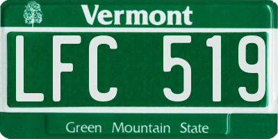 VT license plate LFC519