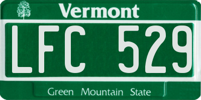 VT license plate LFC529